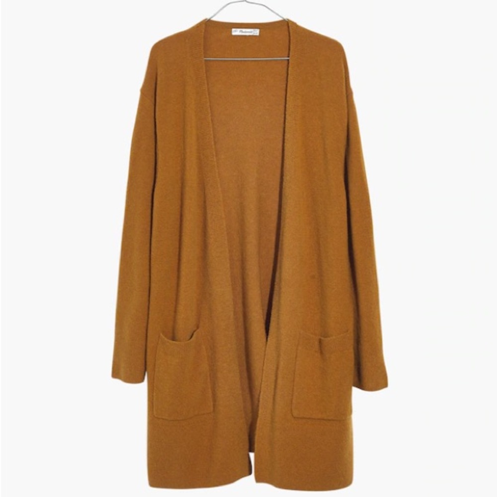 Madewell Kent Cardigan Sweater in Coziest Yarn Golden Harvest